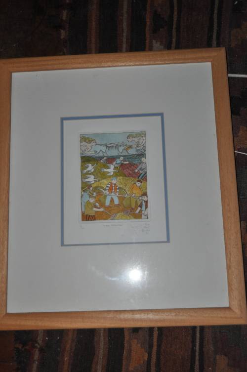 Theo Paul Vorster-AWESOME ETCHING-"TWEE SEISOENE"-31 OF 100