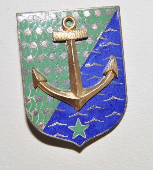 FRENCH COLONIAL ENAMELED BADGE MADE BY BALLADA