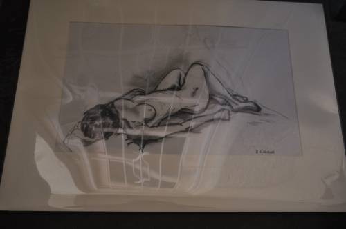 DAMIAN OSBORNE(1980-)-AWESOME ORIGINAL NUDE SKETCH