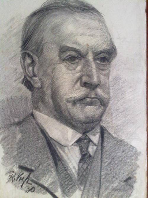 CRAZY START R1 !!!!!R.Vogl "face",1930,paper,pensil