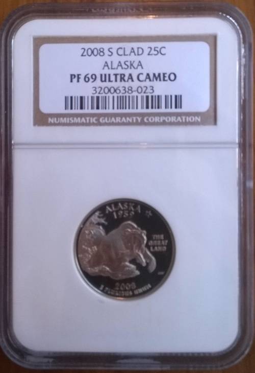 USA 2008 SILVER CLAD 25c NGC GRADED PROOF 69 ULTRA CAMEO!!!! ALMOST PERFECT!!! 2 COINS FOR SALE!