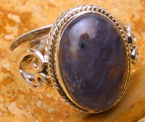 NATURAL KYANITE 925 STERLING SILVER RING SIZE 6.5