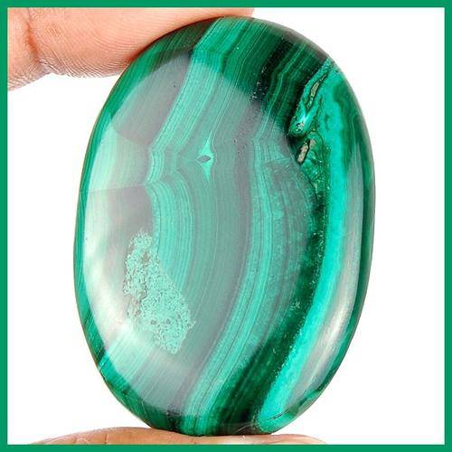 155 ct UNTREATED NATURAL MALACHITE OVAL CABOCHON GEMSTONE