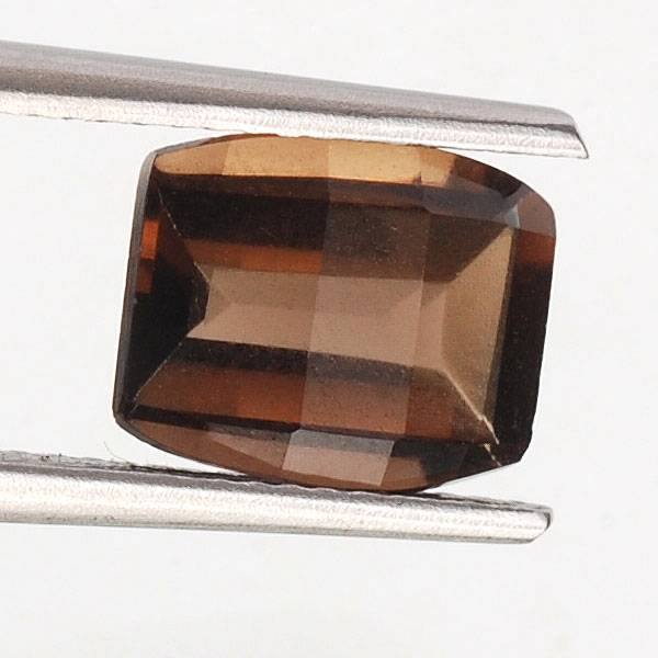 FANCY CUSHION CHECKERBOARD CUT SMOKY QUARTZ LOT OF 9 PIECES-24.00Tcts