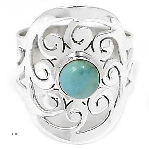 LARIMAR .925 STERLING SILVER RING SIZE 7