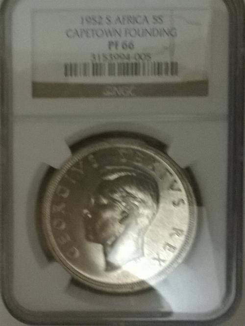 1952 5 SHILLINGS NGC SLABBED PROOF 66- SECOND FINEST GRADE AT THE NGC!