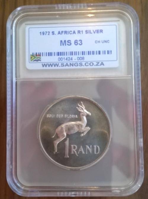 1972 RSA SILVER R1 SANGS SLABBED MS 63
