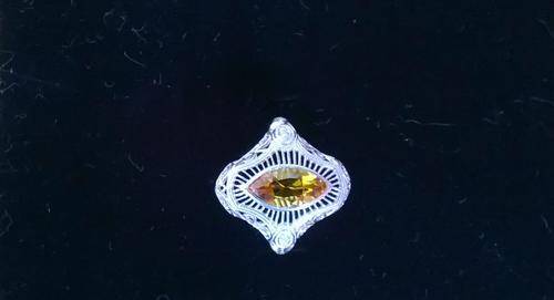 CITRINE .925 STERLING SILVER RING SIZE 6