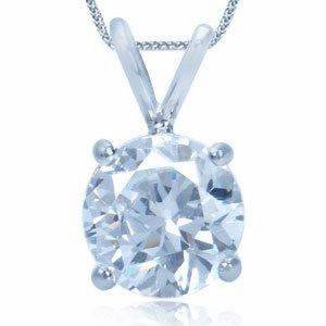 Brand New 0.80ct Diamond White CZ 925 Sterling Silver Pendant