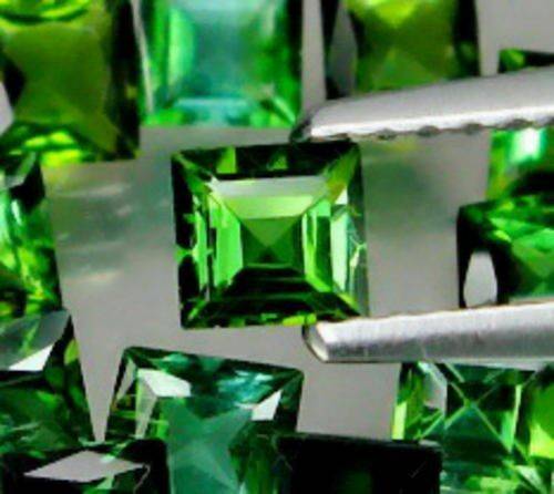 EXCELLENT PRINCESS CUT GREEN TOURMALINE LOT (3.80 Ct)