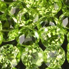 BEAUTIFUL PERIDOT 3MM ROUND FACETS -CHINA (LOT OF 10 PERIDOTS)