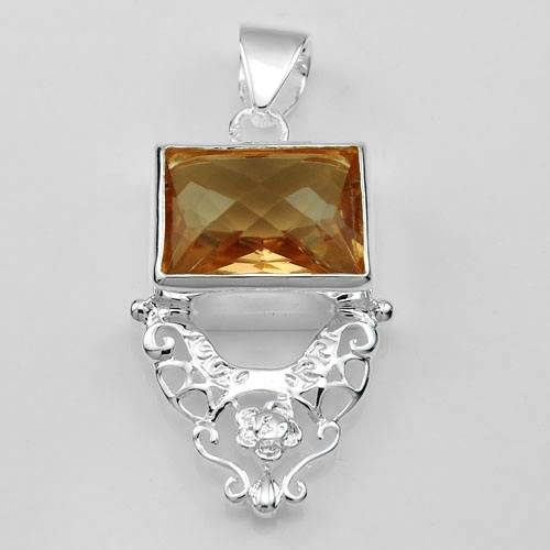 BEAUTIFUL FASHION MORGANITE GEMSTONE PENDANT-925 SILVER