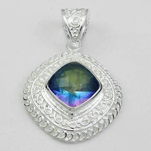 BEAUTIFUL FASHION MYSTIC TOPAZ GEMSTONE PENDANT-925 SILVER