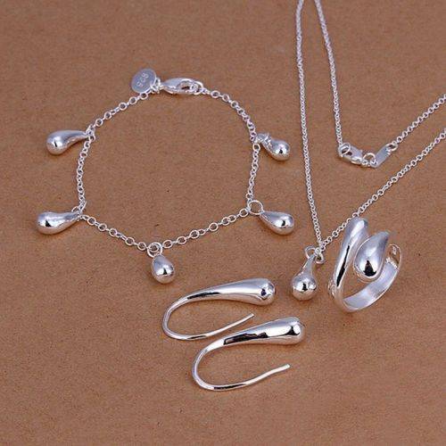 Beautiful 925 Sterling Silver Plated Jewellery Set