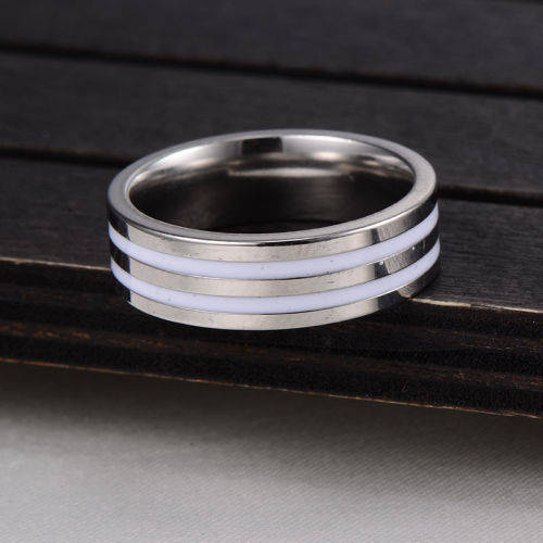 Elegant Stainless Steel Ring -  Size  10 1/2