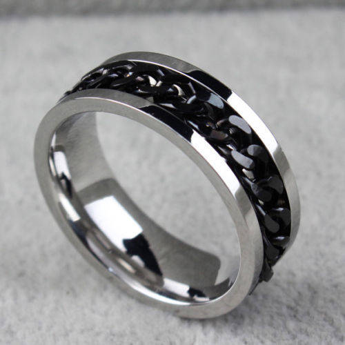Stunning Men's Stainless Steel Ring (Available in Black, Silver, Gold Colors) Ring - Size 11 1/2