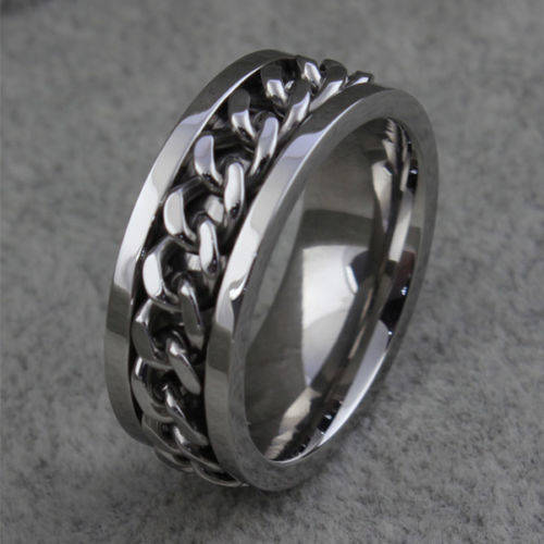 Stunning Men's Stainless Steel Ring (Available in Black, Silver, Gold Colors) Ring - Size 11 1/2