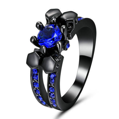 Stunning Blue Crystal Ring - Size 8