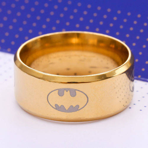 Stainless Steel Batman Ring - Size 5