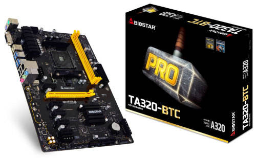 Biostar TA 320 BTC montherboard CPU included