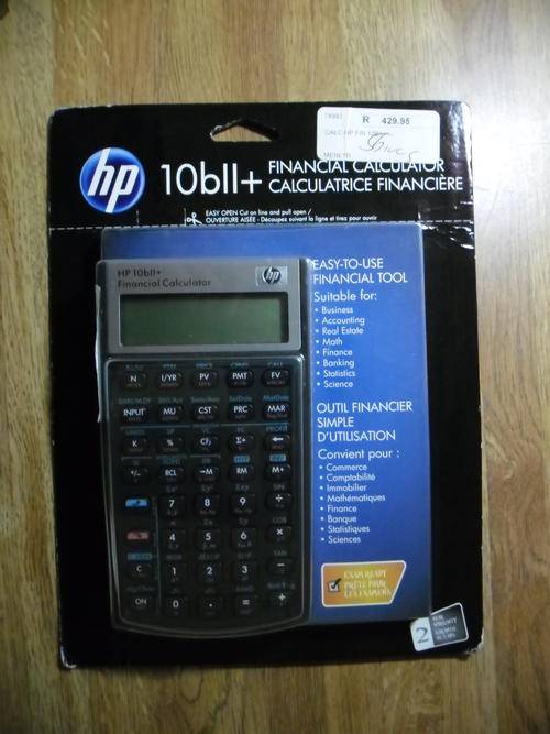 HP 10bII Financial Calculator