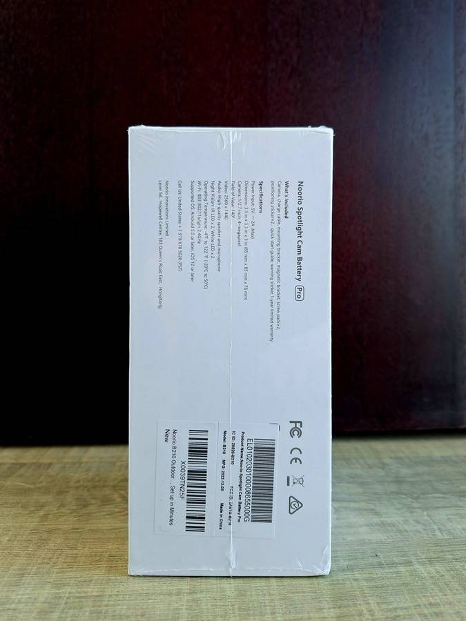 Noorio B210 Wireless Outdoor Security Camera - 2K version (Brand new and sealed)