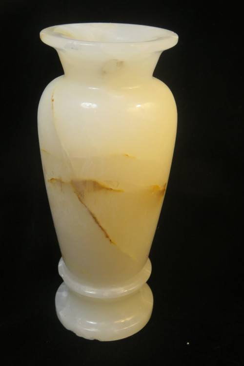 Heavey alabaster vase 22cm high