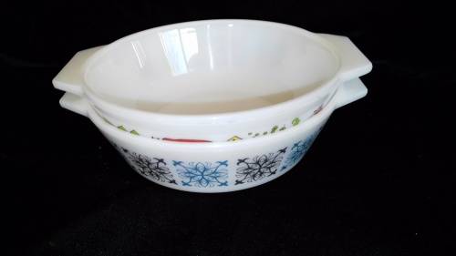 JAJ/ Pyrex milk glass dishes - two