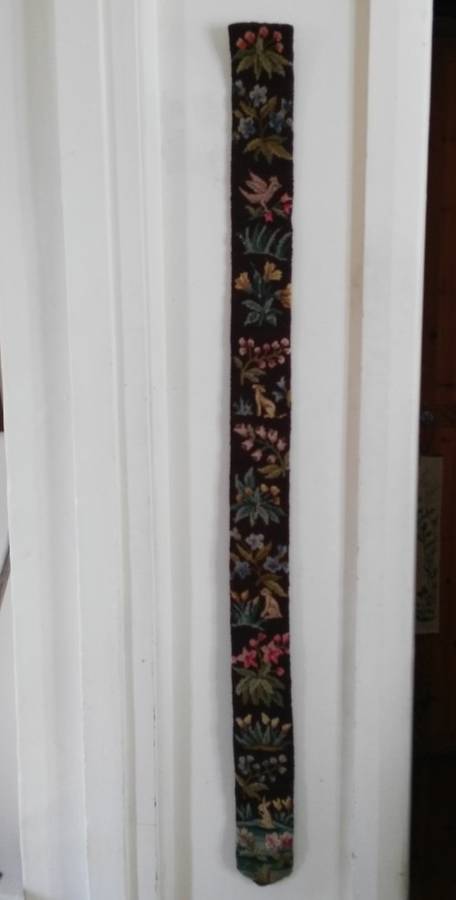 Long wall hanging tapestry - has petite point - 144cm long