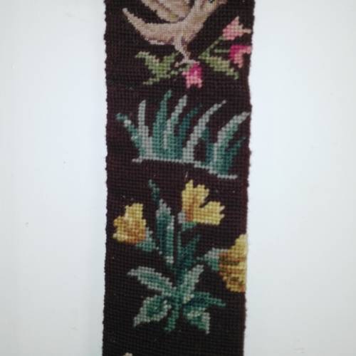 Long wall hanging tapestry - has petite point - 144cm long