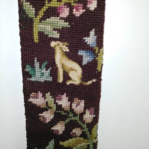 Long wall hanging tapestry - has petite point - 144cm long