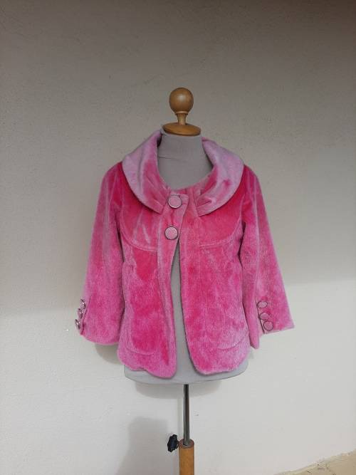 Pink faux fur jacket - Perfect - size small