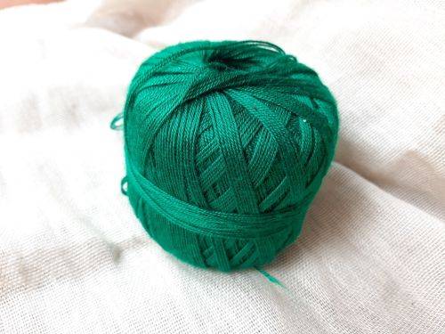 Crochet cottons x 3 -  yellow, green, blue