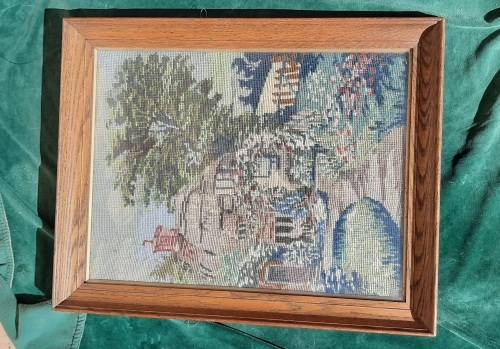Tapestry in wooden frame - 45 x 57cm (outside of frame)