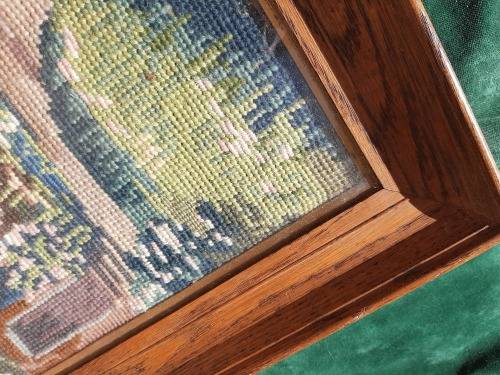 Tapestry in wooden frame - 45 x 57cm (outside of frame)