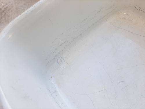 Corningware cornflower - P-4-11 quart - no lid - scratched