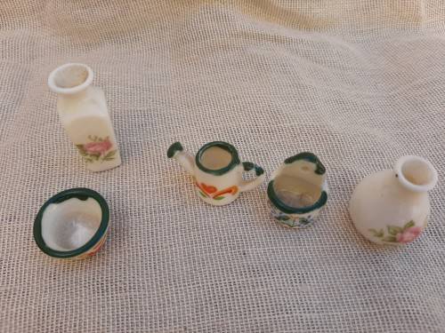 Printer`s tray ornaments - porcelain and ceramic- 2-3cm