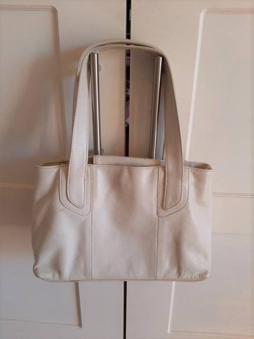 White leather Busby handbag - small