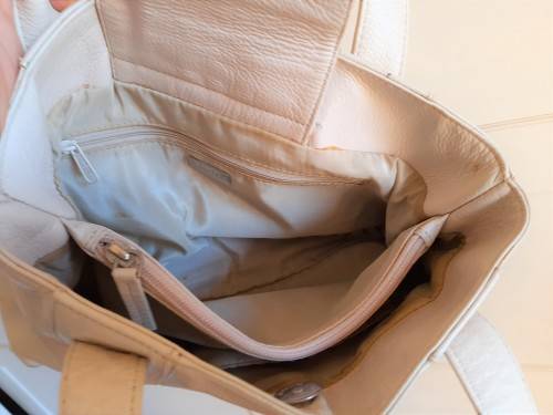 White leather Busby handbag - small