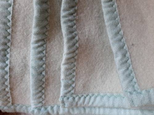 Waverley lambs wool blanket - thick, light, pale mint green - 150 x 200cm