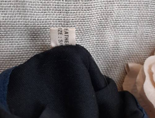 Vintage fashion gloves - suede leather, blue, size small - very good condition