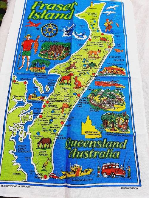 Fraser Island towel - linen/cotton - 80 x 46cm