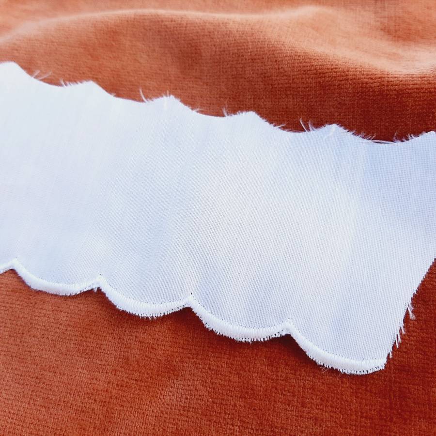 Embroidery anglais lace trim  - white (6cm wide) - 2 metres