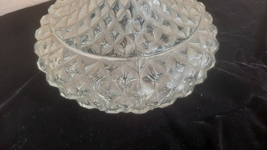 Ship,s decanter with silverplate detail - 27cm high