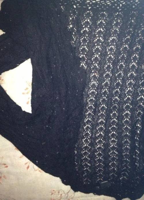 Delicate lace knit jersey with ties - truworths - large - price reduced