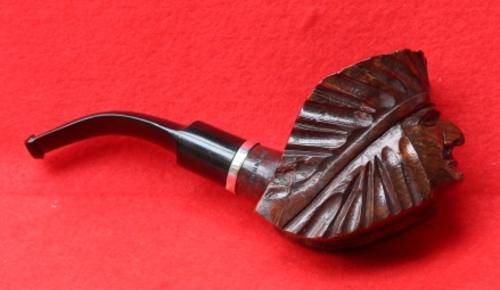 Indian Head Real Briar Italian Smoking Pipe