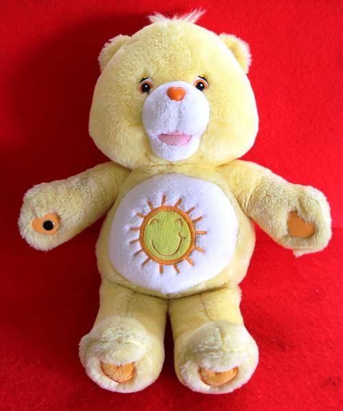 Care Bear Sunshine 14" TCFC 2002 Yellow FunshineStuffed Plush Sing when you hold both hands