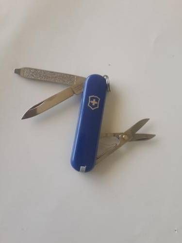 Swiss Army Knife .Victorinox- Classic SD Blue Scales with Logo