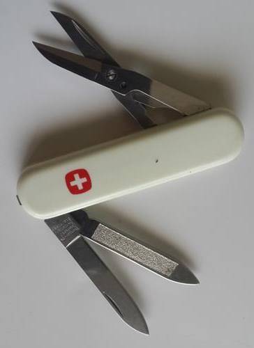 Swiss Army Knife Wenger- Esquire White Scales with Logo