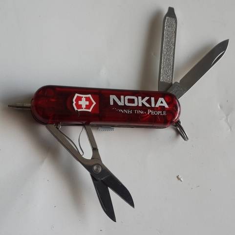 Victorinox Swiss Army Knife - Signature Lite Red scales with Nokia logo